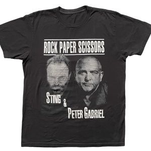 STING PETER GABRIEL Mens Womens Small T Shirt Rock Paper Scissors 2016 Tour